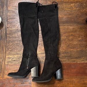 Marc Fisher Black Over the Knee Boots